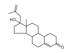 17-hydroxy-13-methyl-17-(2-methylprop-2-enyl)-1,2,6,7,8,9,10,11,12,14,15,16-dodecahydrocyclopenta[a]phenanthren-3-one结构式