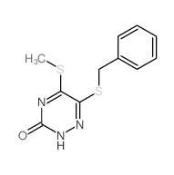 1,2,4-Triazin-3(2H)-one,5-(methylthio)-6-[(phenylmethyl)thio]- Structure