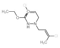 Hydrazinecarboxylicacid, 2,2-bis(3-chloro-2-buten-1-yl)-, ethyl ester结构式