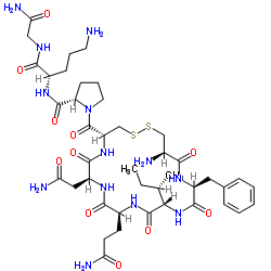 2-L-苯丙氨酸-8-L-鸟氨酸缩宫素结构式