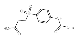 3-(4-乙酰基氨基苯磺酰基)丙酸结构式