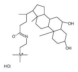 2-[[(4R)-4-[(3R,5R,6S,8S,9S,10R,13R,14S,17R)-3,6-dihydroxy-10,13-dimethyl-2,3,4,5,6,7,8,9,11,12,14,15,16,17-tetradecahydro-1H-cyclopenta[a]phenanthren-17-yl]pentanoyl]amino]ethyl-trimethylazanium,chloride结构式