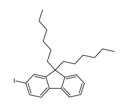 2-iodo-9,9-bis(n-hexyl)fluorene结构式