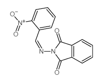 1H-Isoindole-1,3(2H)-dione, 2-[[(2-nitrophenyl)methylene]amino]- Structure