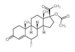 Progesterone, 6.alpha.-fluoro-17-hydroxy-, acetate structure