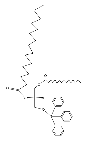 [S,(+)]-1-O,2-O-Dipalmitoyl-3-O-trityl-L-glycerol Structure