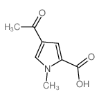 4-乙酰基-1-甲基-1H-吡咯-2-羧酸结构式