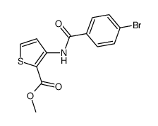 3-[(4-bromobenzoyl)amino]-2-thiophenecarboxylic acid methyl ester结构式