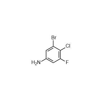 3-溴-4-氯-5-氟苯胺结构式
