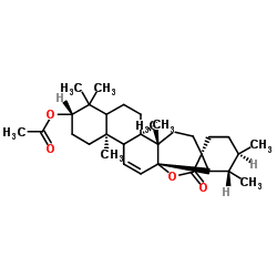 3β-Acetoxyurs-11-en-28,13β-olide Structure