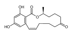 玉米赤霉烯酮质控样品,来自于玉米结构式