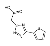 (5-噻吩-2-基-2H-四唑-2-基)乙酸结构式