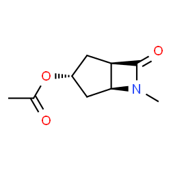 6-Azabicyclo[3.2.0]heptan-7-one,3-(acetyloxy)-6-methyl-,(1R,3R,5S)-rel-(9CI)结构式