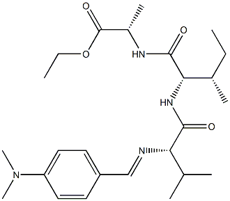 N-[[4-(Dimethylamino)phenyl]methylene]-L-Val-L-Ile-L-Ala-OEt Structure
