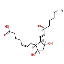(+)-Prostaglandin F2α Structure