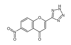6-nitro-2-(2H-tetrazol-5-yl)chromen-4-one结构式