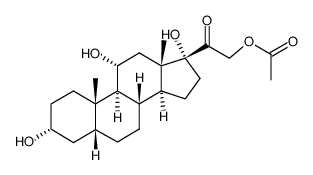 3β,11β,17,21-tetrahydroxy-5β-pregnan-20-one 21-Acetate Structure