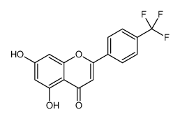5,7-dihydroxy-2-[4-(trifluoromethyl)phenyl]chromen-4-one结构式