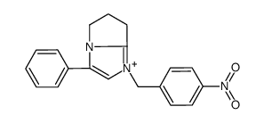 1-[(4-nitrophenyl)methyl]-3-phenyl-6,7-dihydro-5H-pyrrolo[1,2-a]imidazol-1-ium结构式