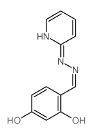 3-hydroxy-4-[(2-pyridin-2-ylhydrazinyl)methylidene]cyclohexa-2,5-dien-1-one Structure