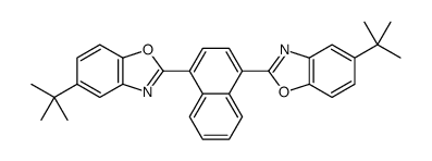 5-tert-butyl-2-[4-(5-tert-butyl-1,3-benzoxazol-2-yl)naphthalen-1-yl]-1,3-benzoxazole结构式