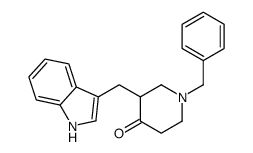 1-benzyl-3-(1H-indol-3-ylmethyl)piperidin-4-one结构式