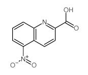 2-Quinolinecarboxylicacid, 5-nitro-结构式