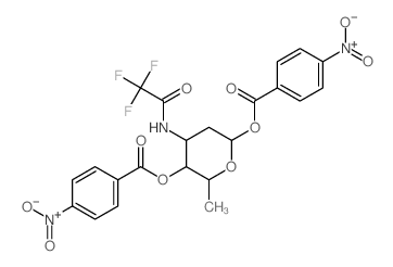 L-lyxo-Hexopyranose,2,3,6-trideoxy-3-[(trifluoroacetyl)amino]-, 1,4-bis(4-nitrobenzoate) (9CI)结构式