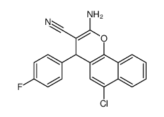 2-amino-6-chloro-4-(4-fluorophenyl)-4H-benzo[h]chromene-3-carbonitrile结构式