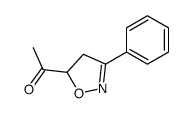 1-(3-phenyl-4,5-dihydro-1,2-oxazol-5-yl)ethanone结构式