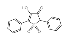 2,5-二苯基-3-氧代-4-羟基-2,3-二氢噻吩-1,1-二氧化物结构式
