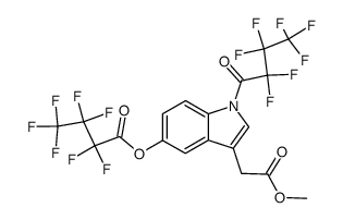 5-(2,2,3,3,4,4,4-Heptafluoro-1-oxobutoxy)-1-(2,2,3,3,4,4,4-heptafluoro-1-oxobutyl)-1H-indole-3-acetic acid methyl ester Structure