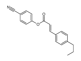 (4-cyanophenyl) 3-(4-propylphenyl)prop-2-enoate结构式