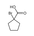 1-bromocyclopentane-1-carboxylic acid Structure