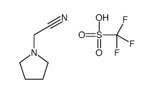1-(Cyanomethyl)pyrrolidin-1-ium trifluoromethanesulfonate Structure