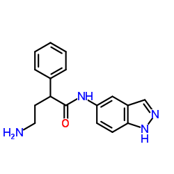 4-氨基-N-(1H-吲唑-5-基)-2-苯基-丁酰胺结构式