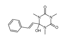 6-hydroxy-1,3,5-trimethyl-6-styryl-[1,3,5]triazinane-2,4-dione Structure