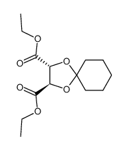 (2R,3R)-diethyl 1,4-dioxaspiro[4.5]decane-2,3-dicarboxylate结构式