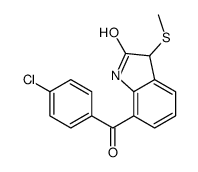 7-(4-chlorobenzoyl)-3-methylsulfanyl-1,3-dihydroindol-2-one结构式