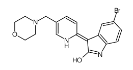 5-溴-3-[5-(吗啉-4-甲基)吡啶-2-基]-1H-吲哚-2-醇结构式