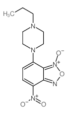 Benzofurazan, 4-nitro-7-(4-propyl-1-piperazinyl)-, 1-oxide结构式