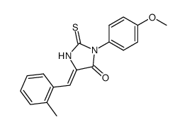 3-(4-Methoxy-phenyl)-2-thioxo-5-[1-o-tolyl-meth-(Z)-ylidene]-imidazolidin-4-one结构式