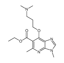 7-(3-dimethylamino-propoxy)-3,5-dimethyl-3H-imidazo[4,5-b]pyridine-6-carboxylic acid ethyl ester结构式