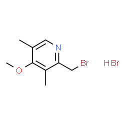 2-(溴甲基)-4-甲氧基-3,5-二甲基吡啶氢溴酸盐结构式