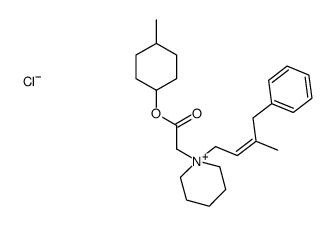 (4-methylcyclohexyl) 2-[1-[(E)-3-methyl-4-phenylbut-2-enyl]piperidin-1-ium-1-yl]acetate,chloride结构式