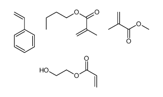 butyl 2-methylprop-2-enoate,2-hydroxyethyl prop-2-enoate,methyl 2-methylprop-2-enoate,styrene Structure