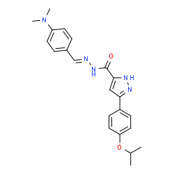 (E)-N-(4-(dimethylamino)benzylidene)-3-(4-isopropoxyphenyl)-1H-pyrazole-5-carbohydrazide Structure