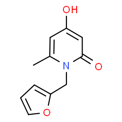 1-(2-furylmethyl)-4-hydroxy-6-methylpyridin-2(1H)-one结构式