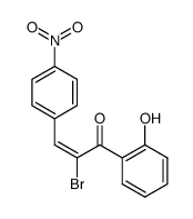 (E)-α-bromo-2'-hydroxy-4-nitrochalcone Structure