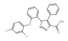 1-[2-(2,4-二氯苯氧基)苯基]-5-苯基-1H-1,2,3-噻唑-4-羧酸结构式